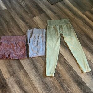 Work out exercise pants shorts bundle M/L